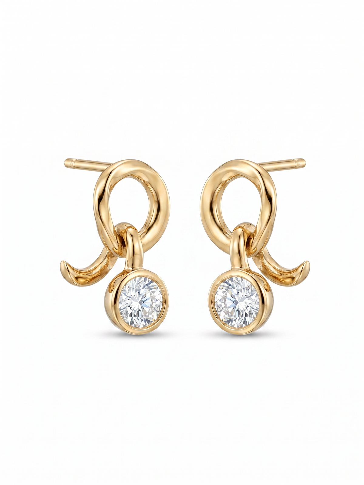 Old Euro Diamond Earrings