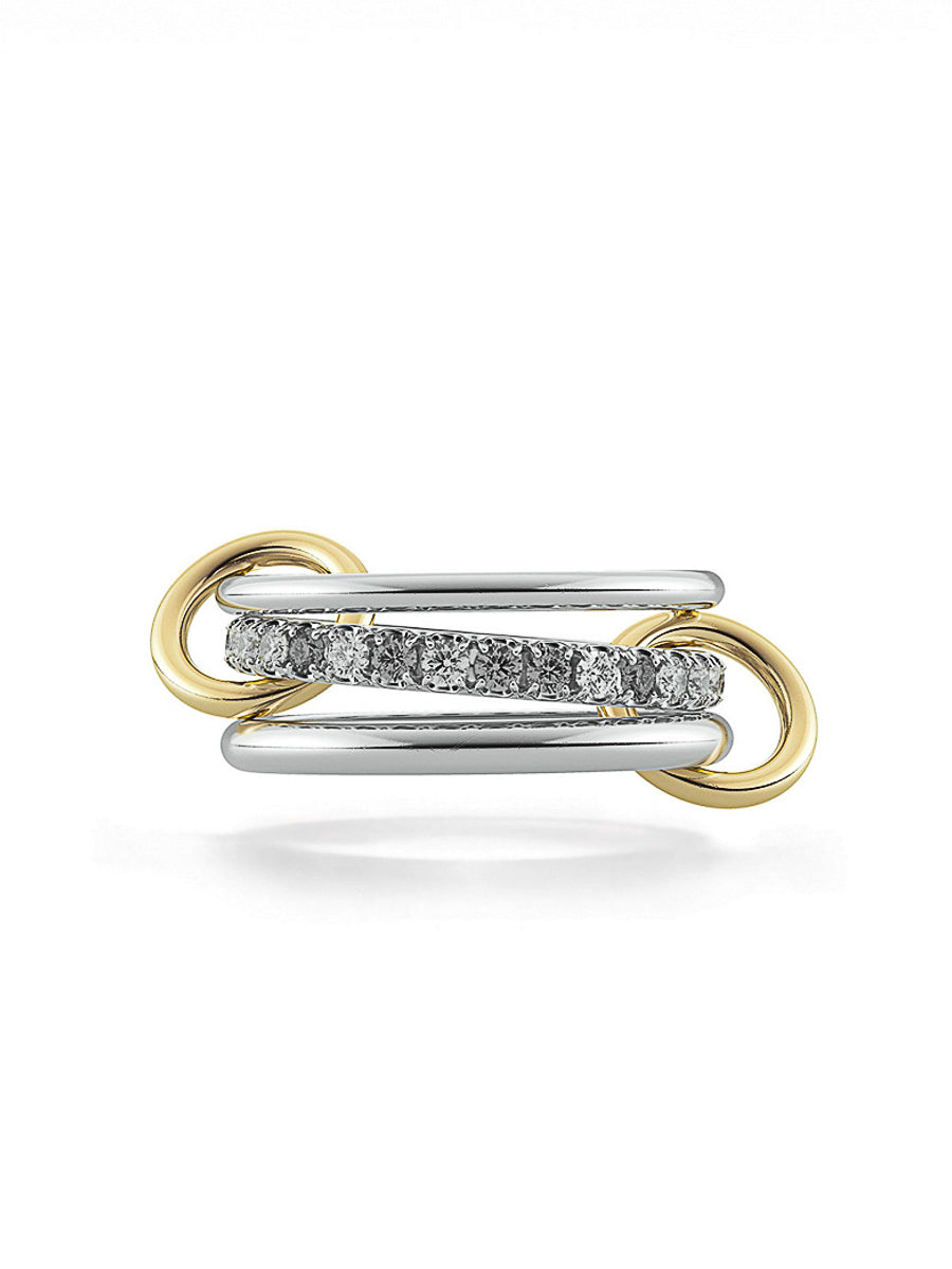 Petunia SG Sterling Silver, Yellow Gold, & Diamond Ring