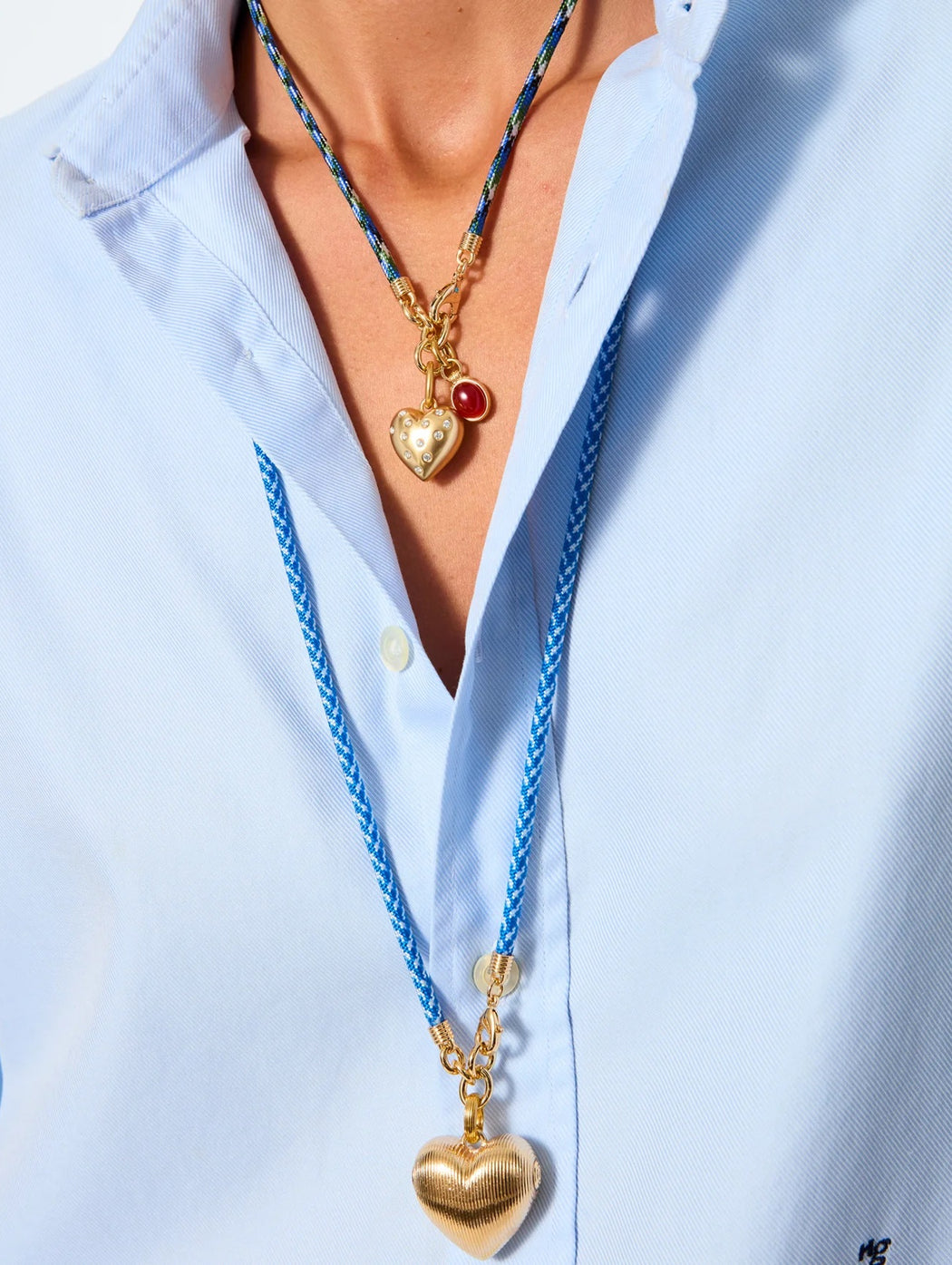 The Long Happy Cord Charm Necklace