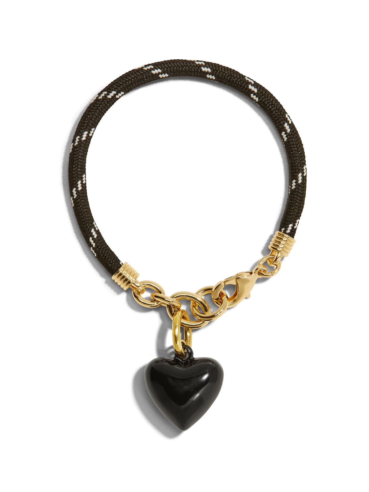 The Black Happy Cord Charm Bracelet
