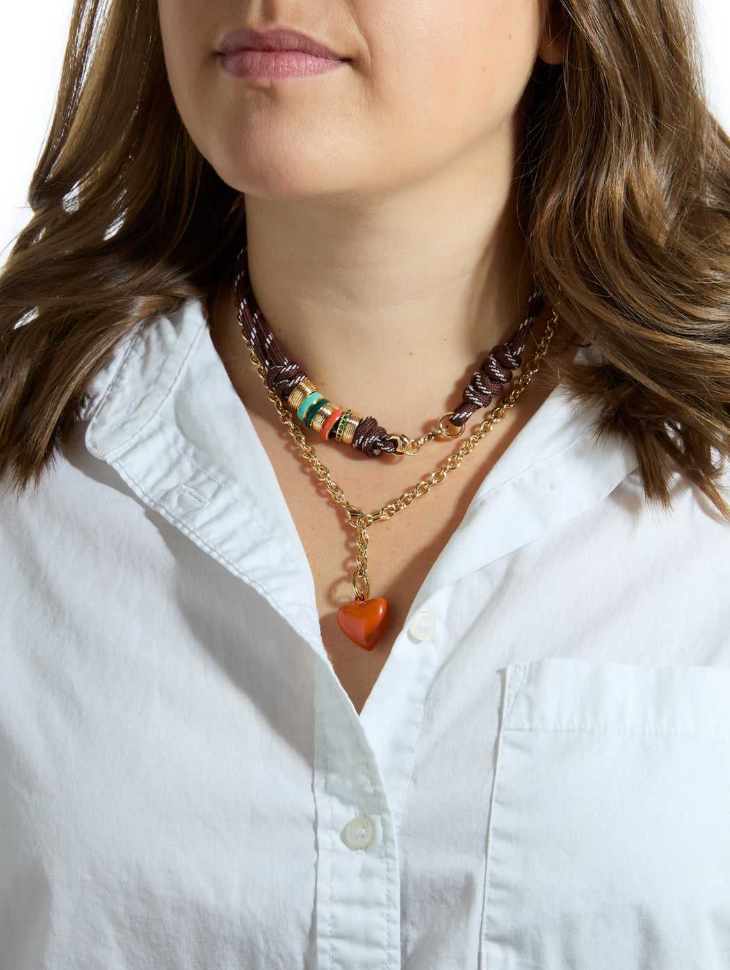 The Brown Supersize Happy Cord Necklace