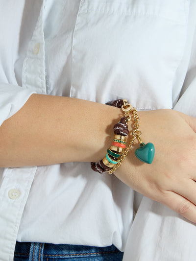 The Brown Super Size Happy Cord Bracelet