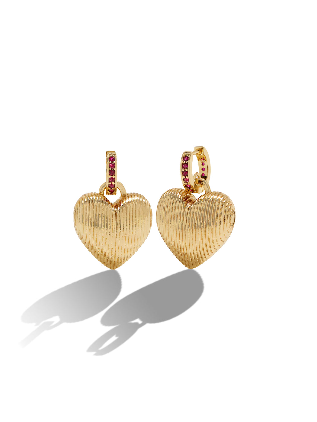 The Textured Heart Earrings