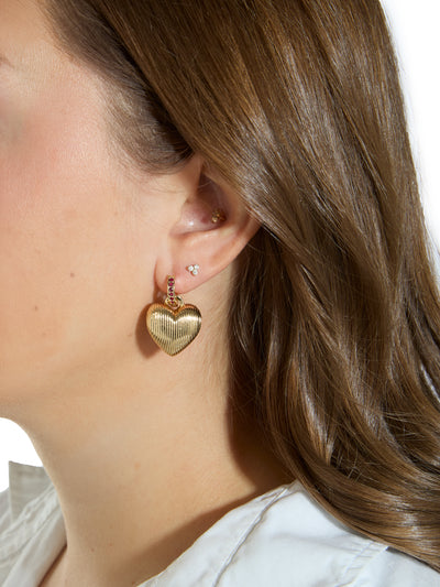 The Textured Heart Earrings