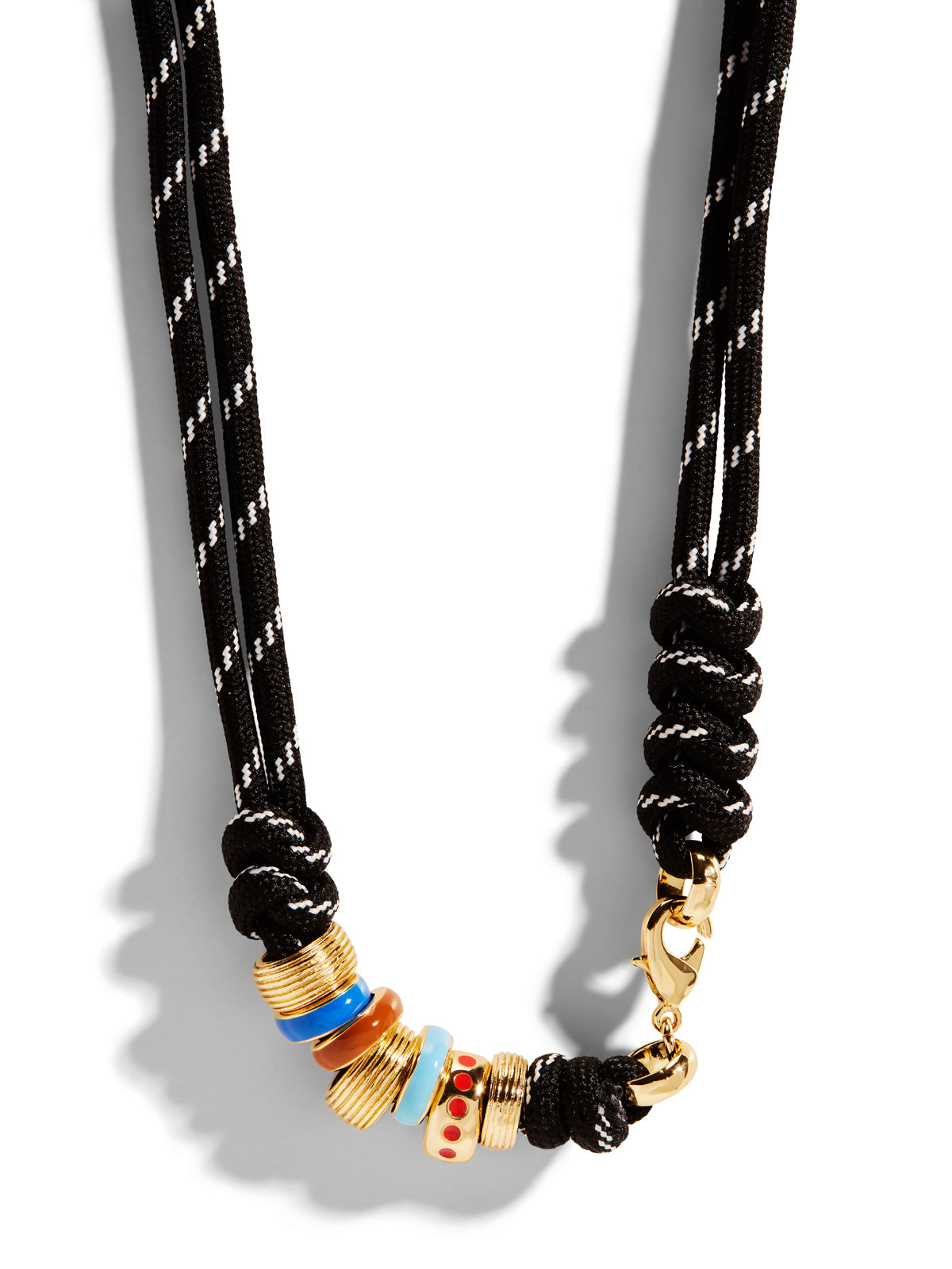 The Black Supersize Happy Cord Necklace