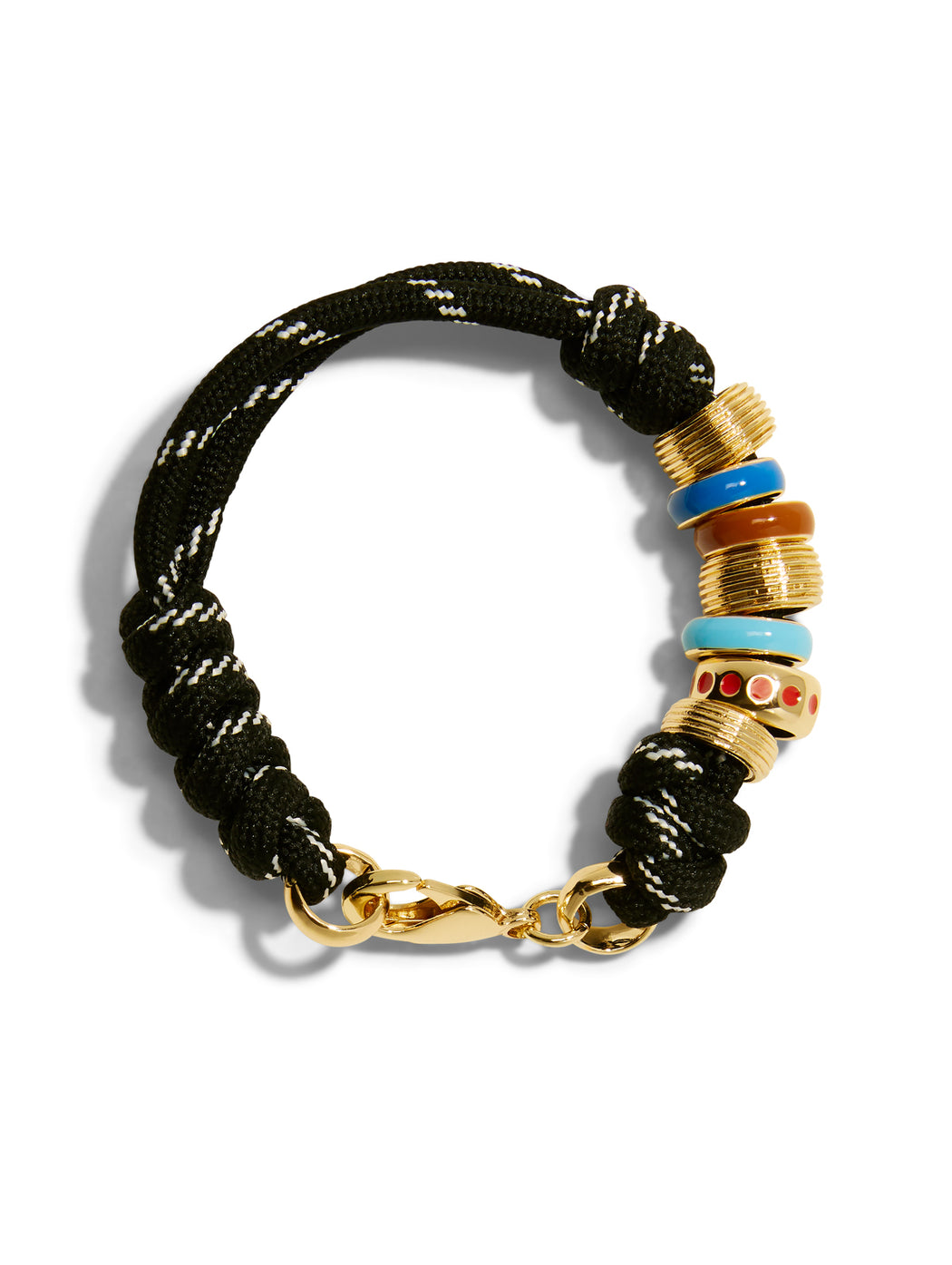 The Black Supersize Happy Cord Bracelet