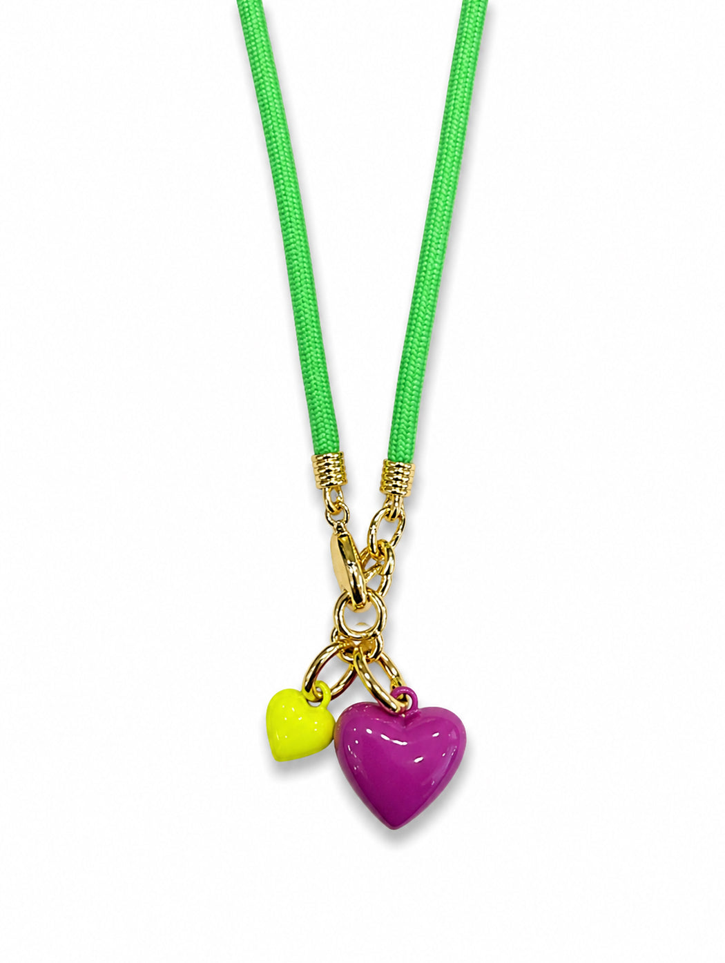 The Green Apple Happy Cord Charm Necklace