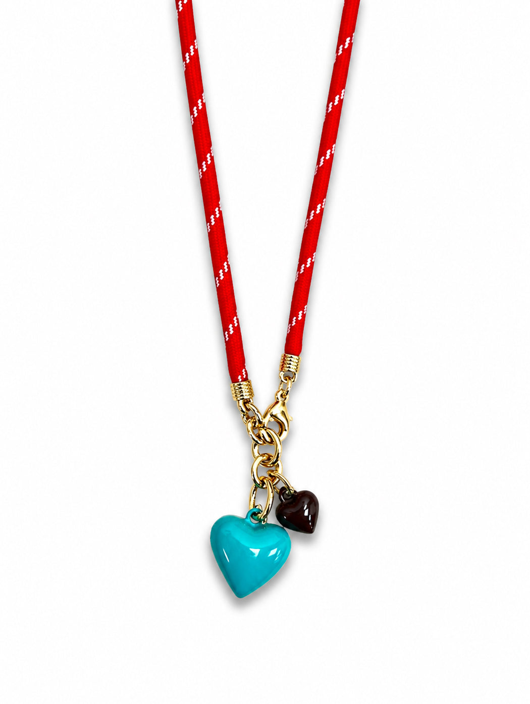 The Red Happy Cord Charm Necklace