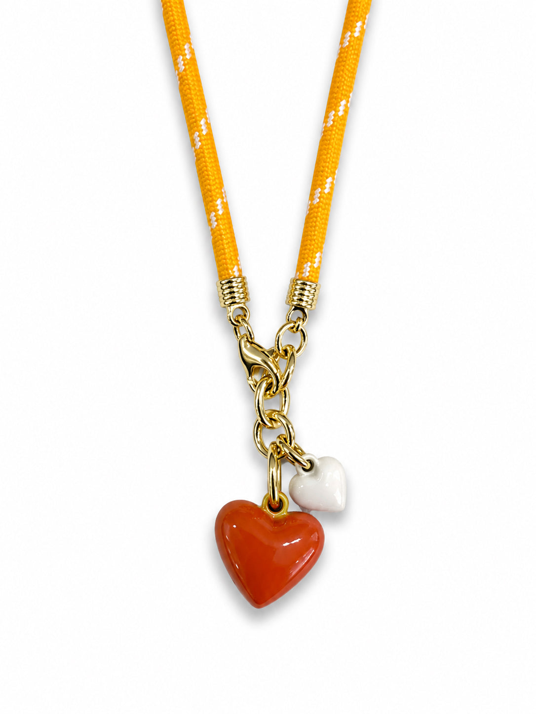 The Yellow Happy Cord Charm Necklace