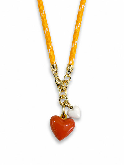 The Yellow Happy Cord Charm Necklace