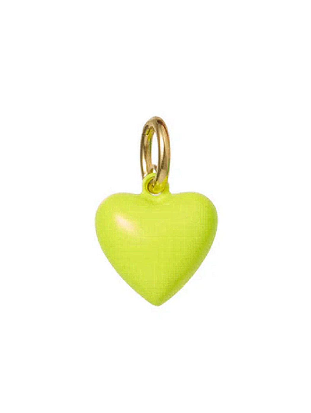 The Chartreuse Mini Puffy Heart Charm