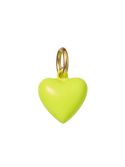 The Chartreuse Mini Puffy Heart Charm