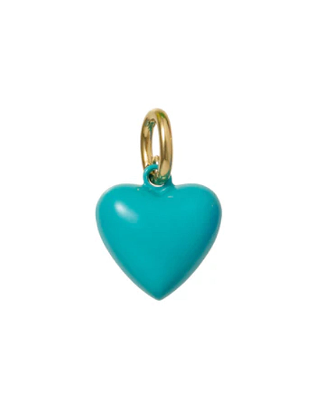 The Dark Turquoise Mini Puffy Heart Charm