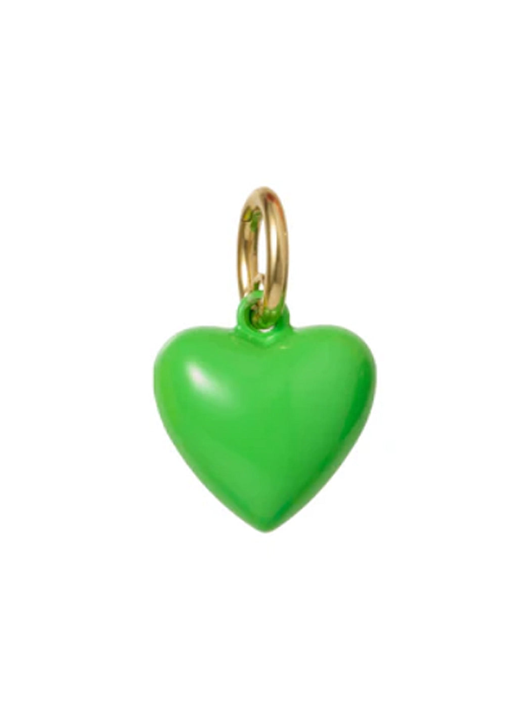 The Green Apple Mini Puffy Heart Charm