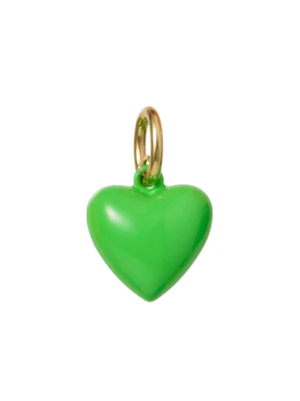 The Green Apple Mini Puffy Heart Charm