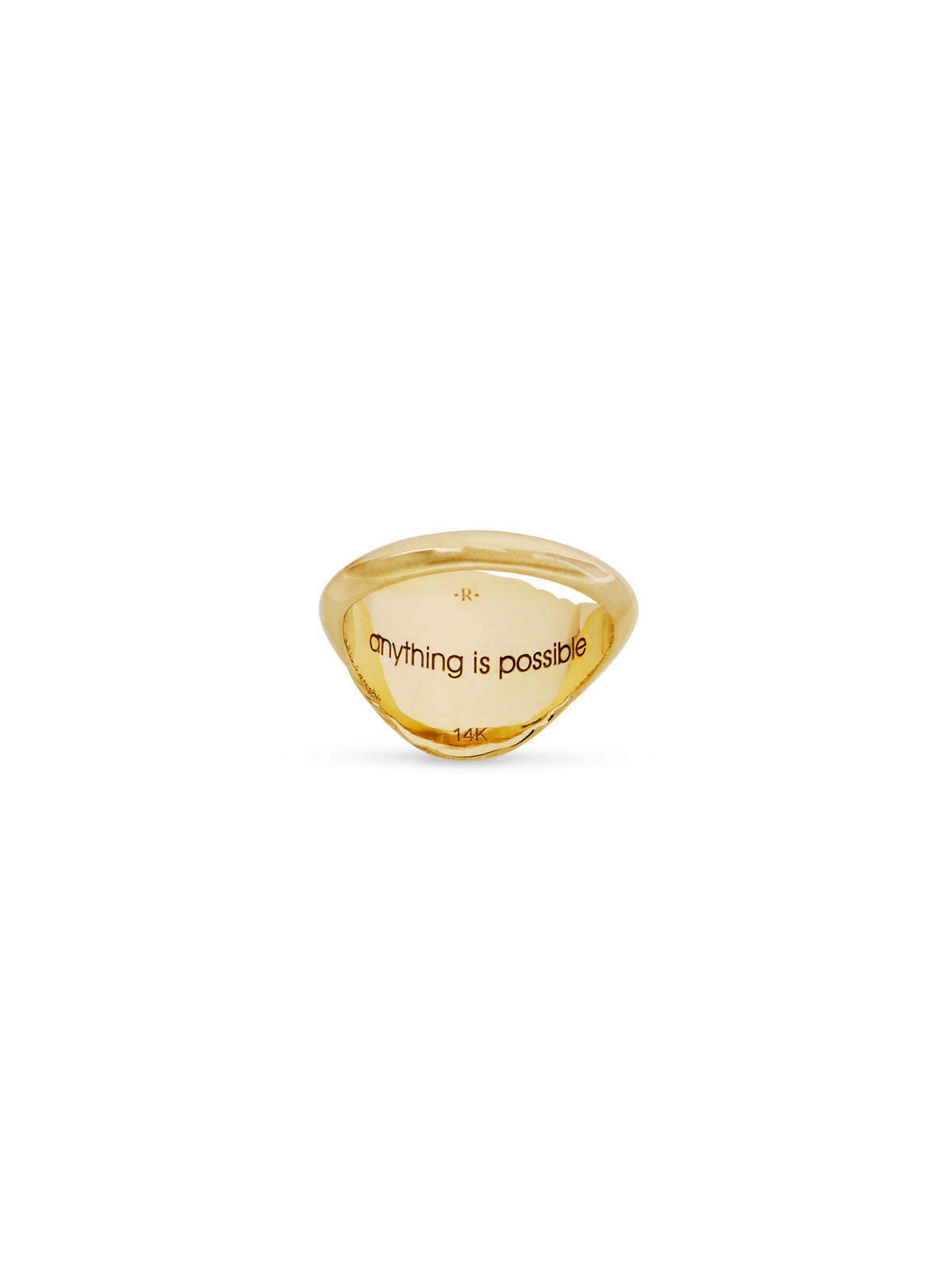 Flying Pig Tiered Fantasy Yellow Gold Signet Ring