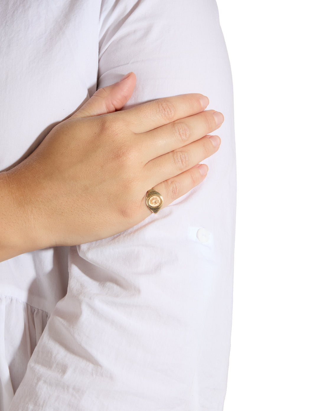 Unicorn Tiered Fantasy Yellow Gold Signet Ring