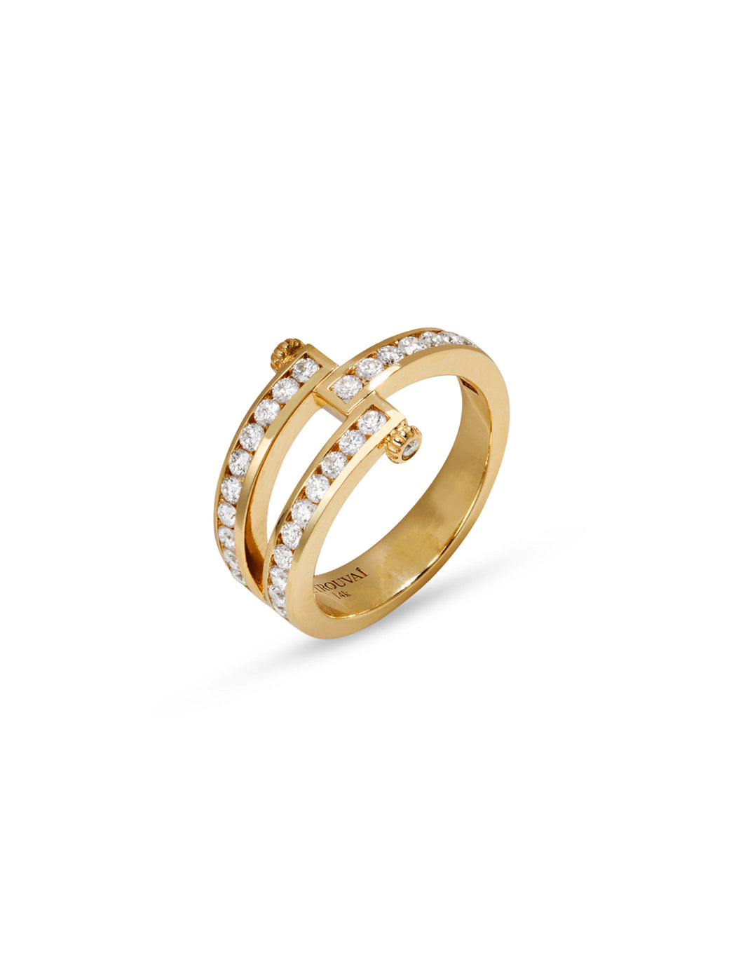 Round Diamond Magna Yellow Gold Ring