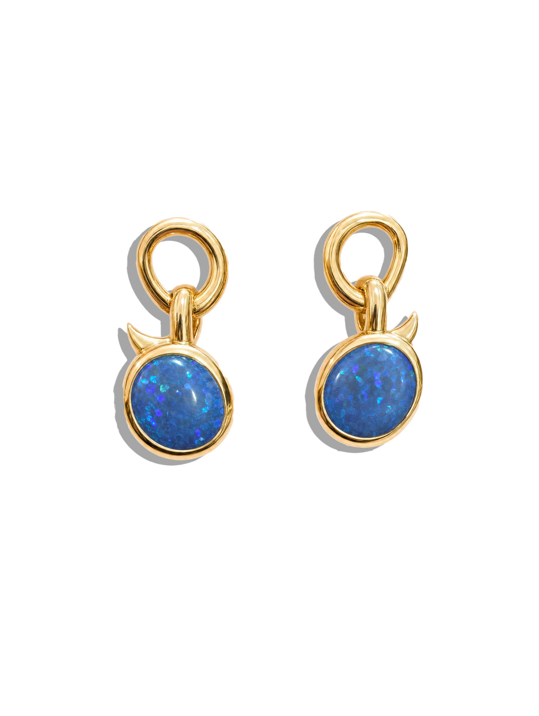 Australian Opal Yellow Gold Earrings