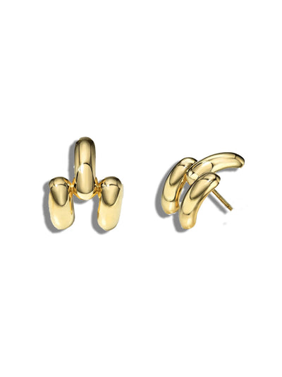 All Gold Balloon Magna Stud Earrings