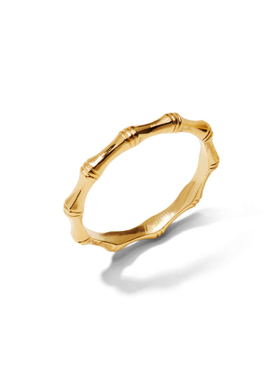 Yellow Gold Bamboo Band