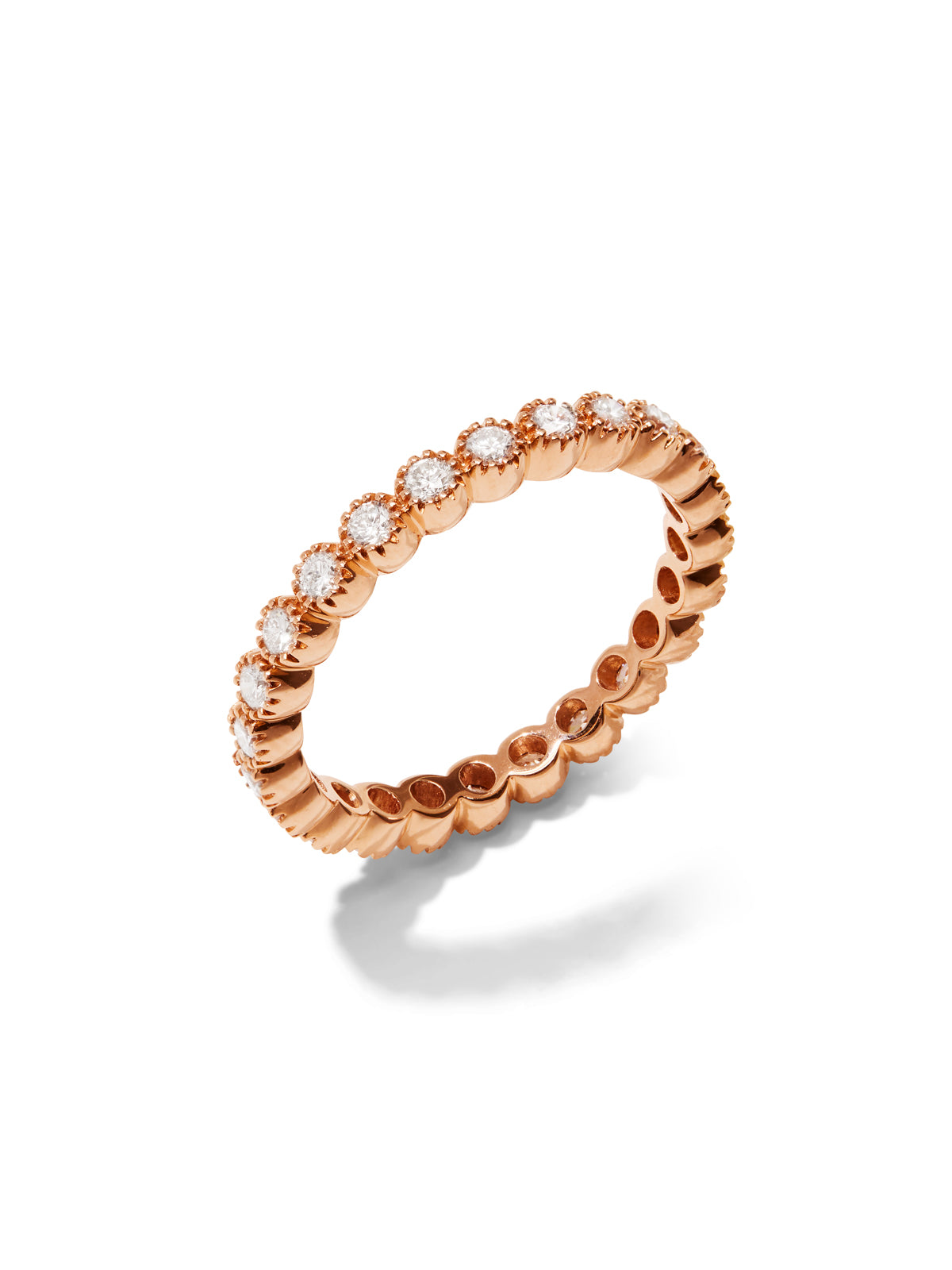 Bezel Diamond Rose Gold Band