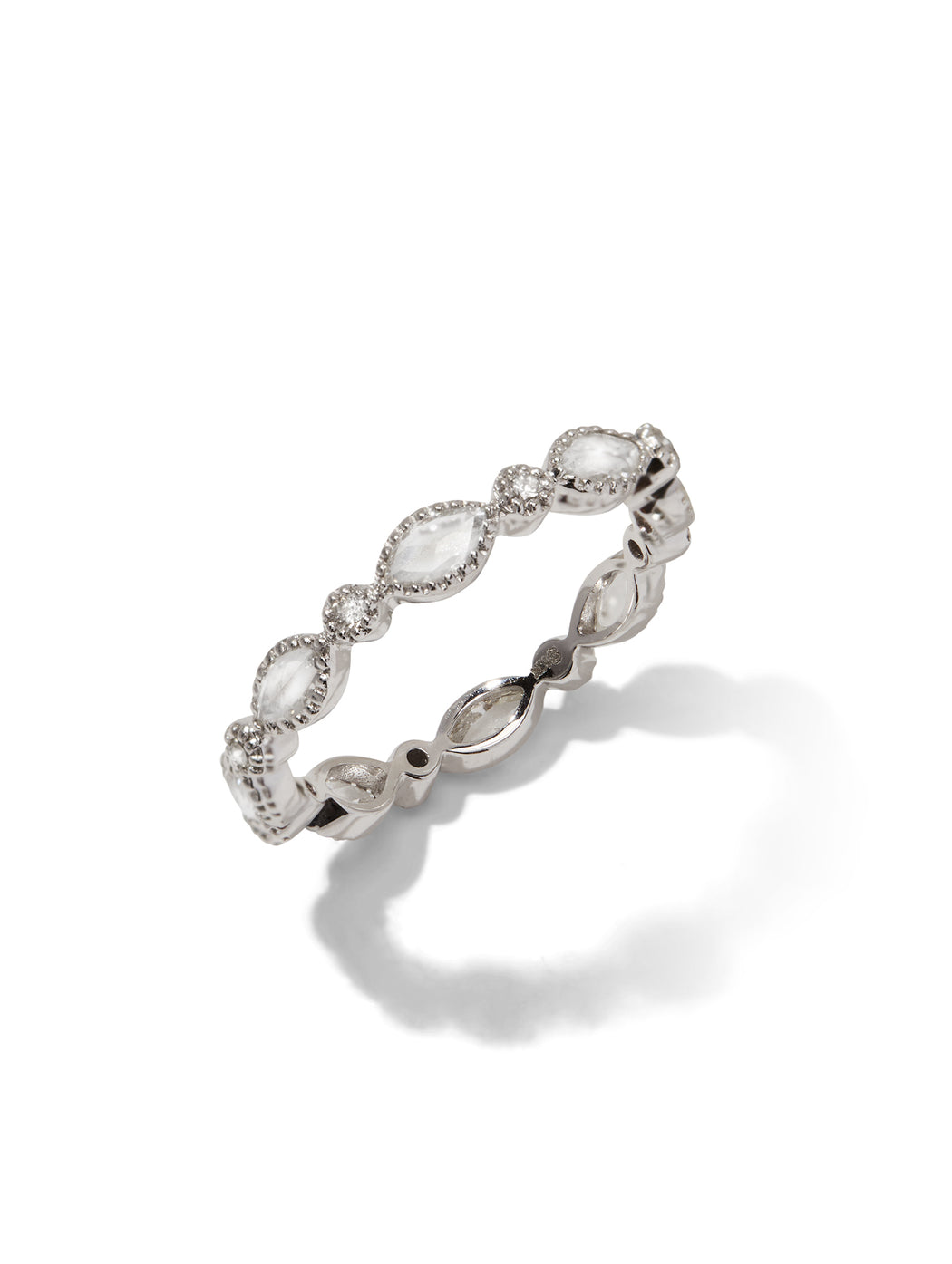 Amara Rose Cut Diamond White Gold Band