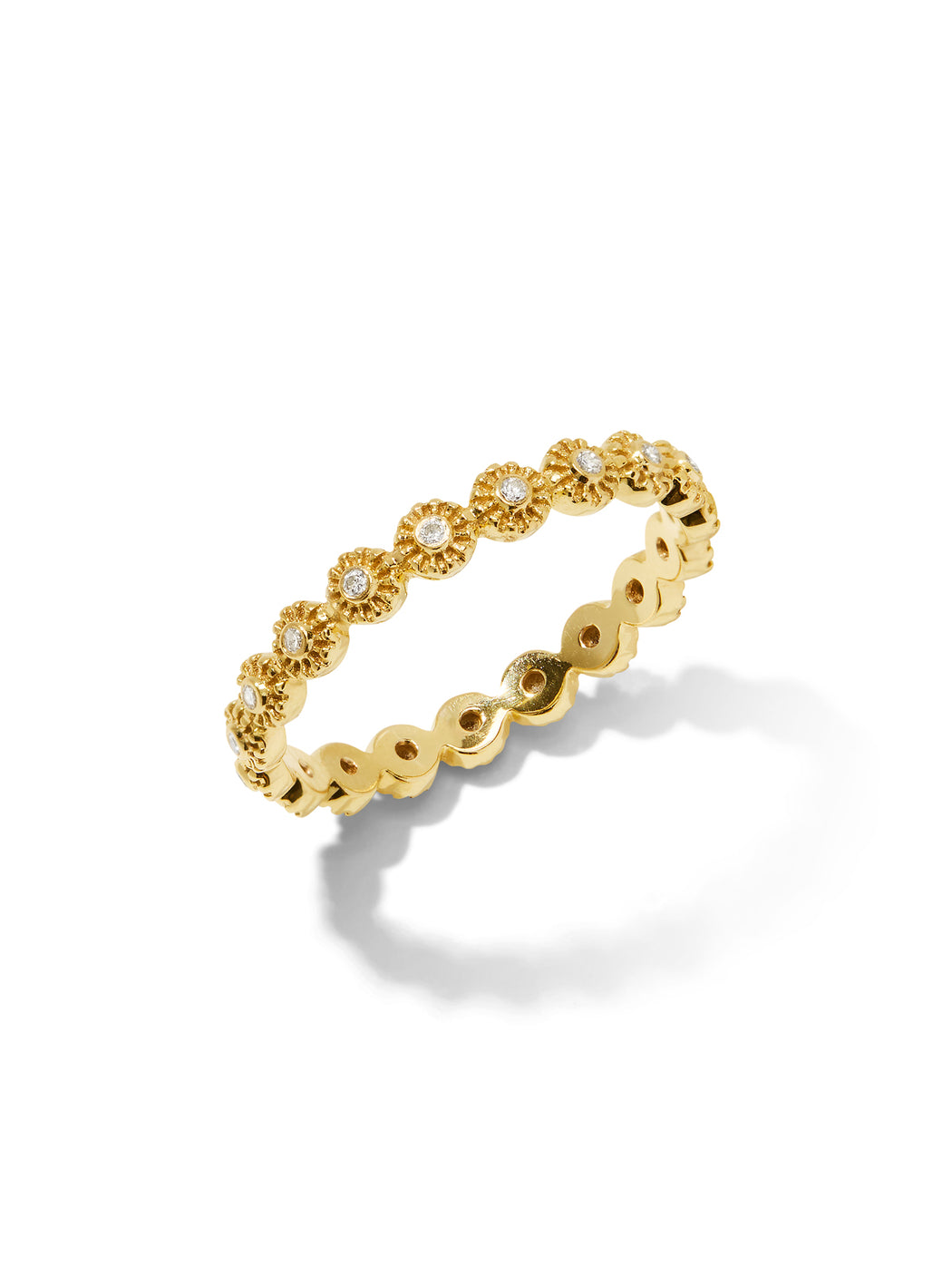 Chakra Diamond Yellow Gold Band