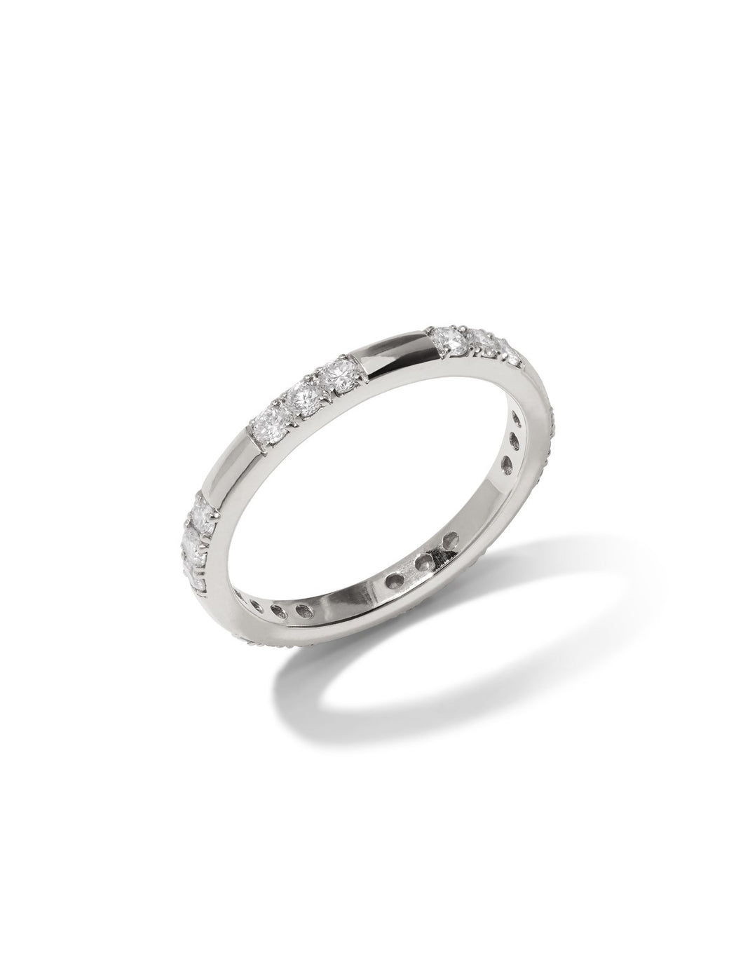Luna Triple Diamond White Gold Band
