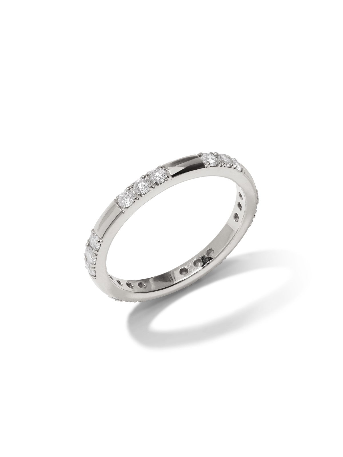 Luna Triple Diamond White Gold Band
