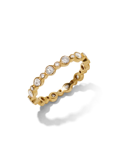 Aurelia Diamond Yellow Gold Band