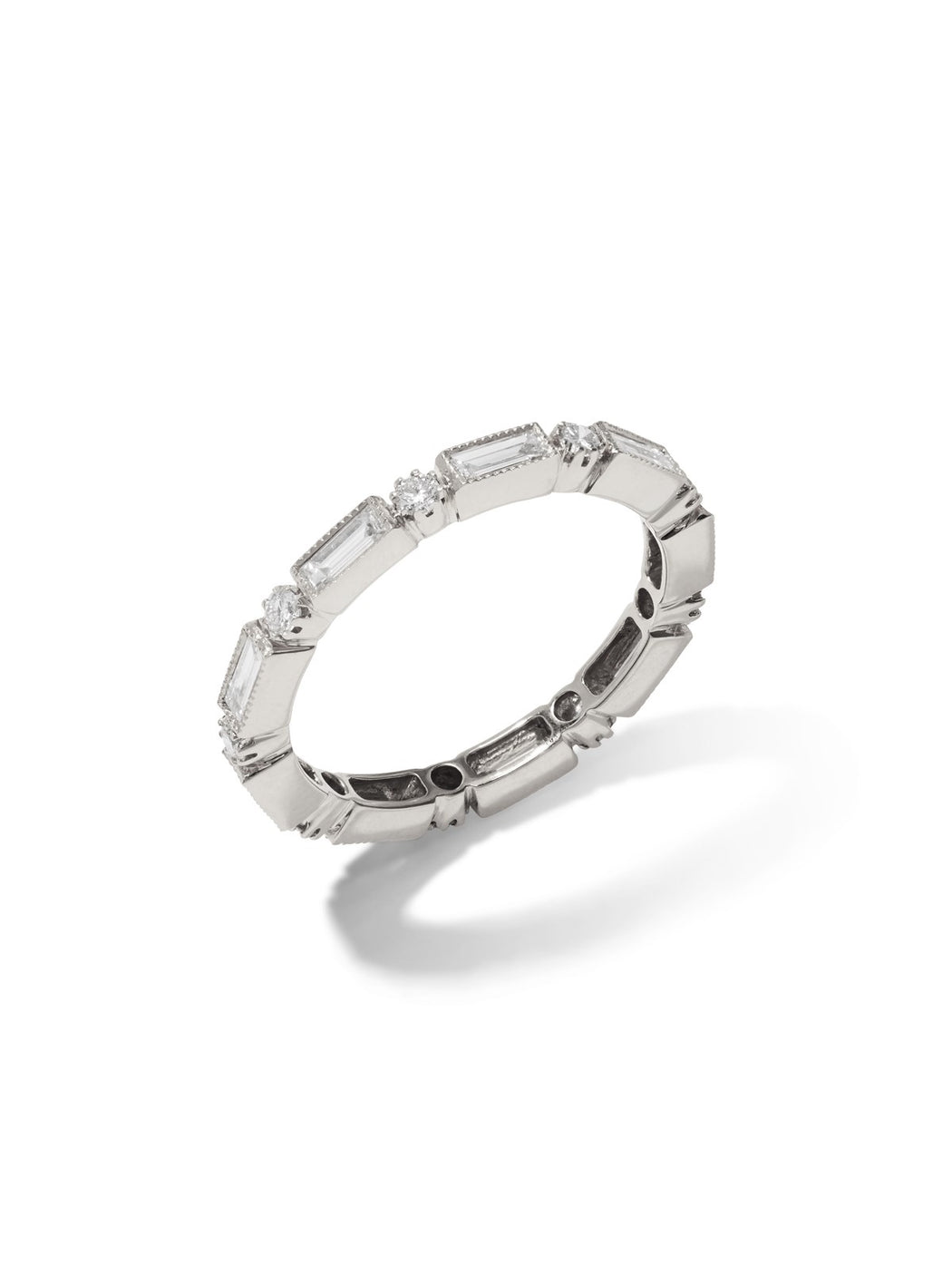 Lucy Baguette Diamond White Gold Band