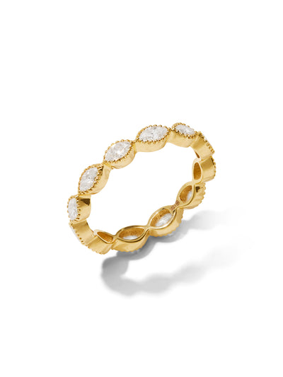 Maria Marquise Diamond Yellow Gold Band