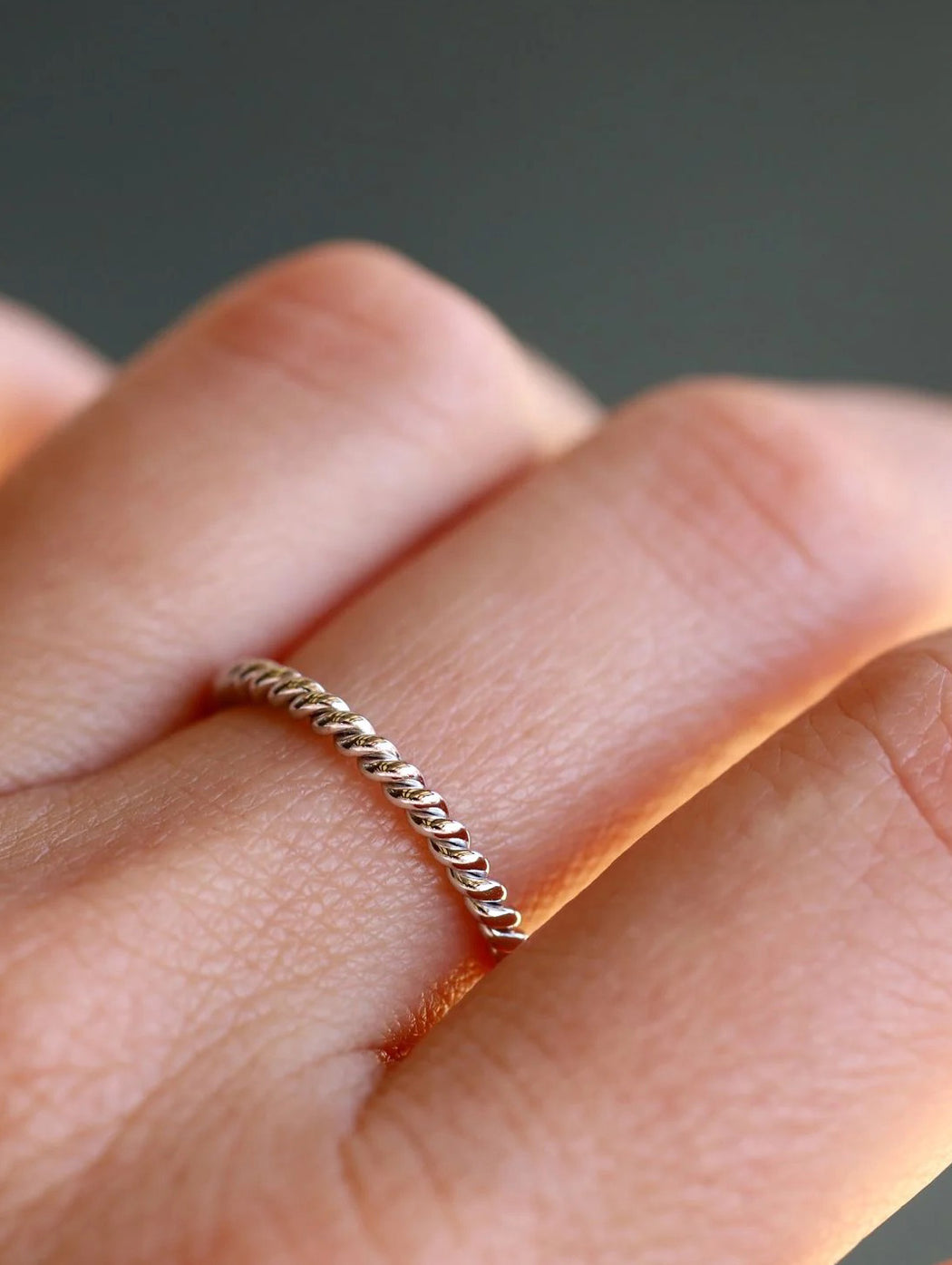 White Gold Rope Band