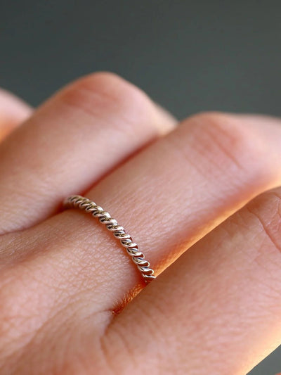 White Gold Rope Band