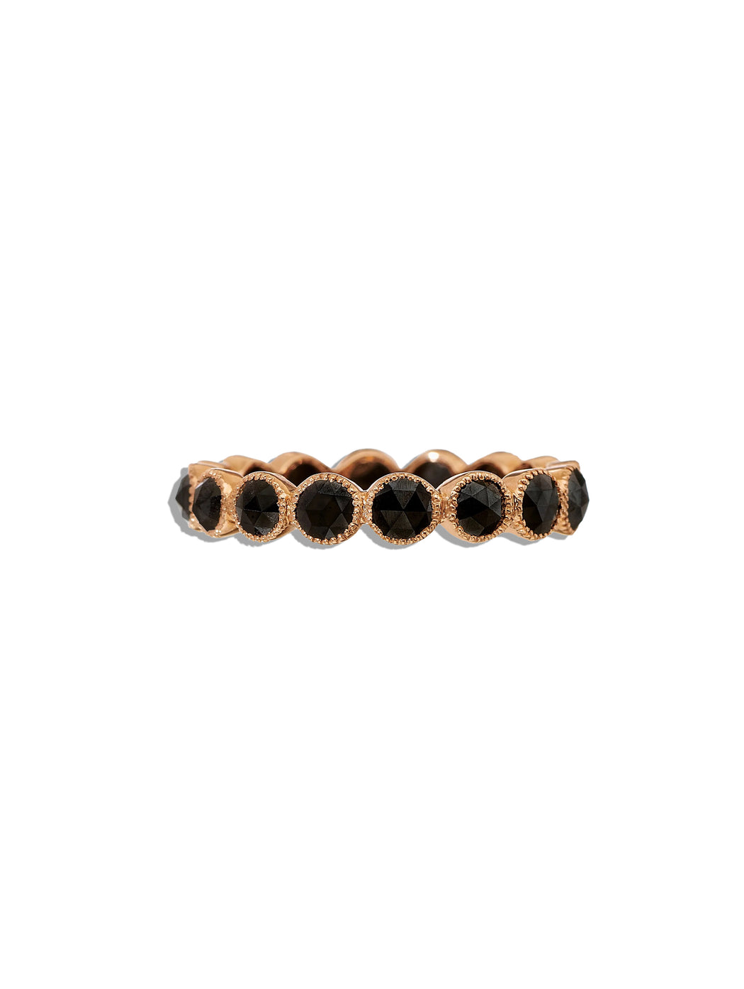 Grace Rose Cut Black Diamond Rose Gold Band