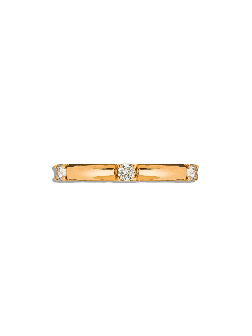 Luna One Stone Diamond Rose Gold Band