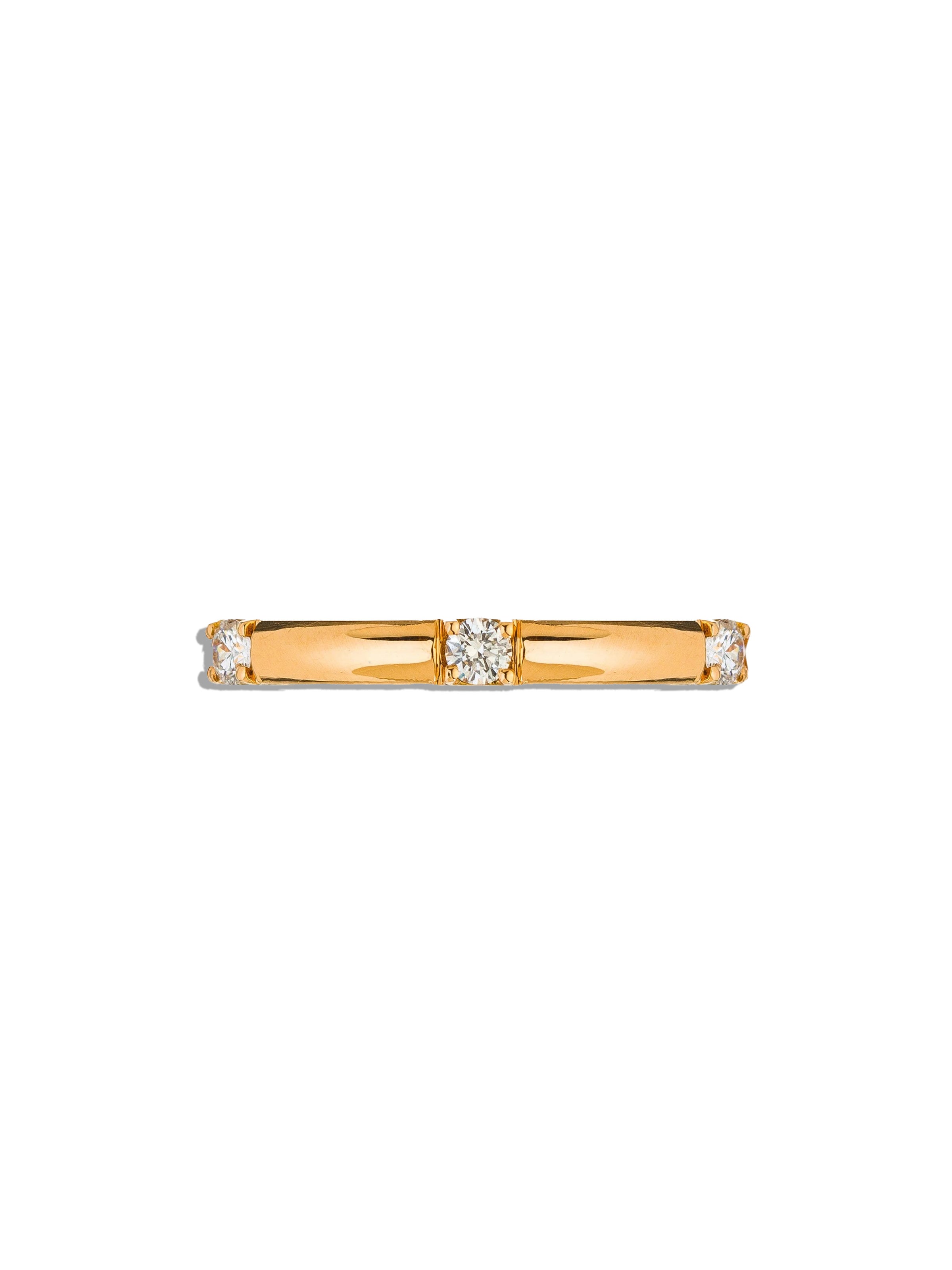 Luna One Stone Diamond Rose Gold Band
