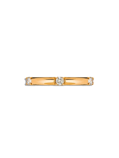 Luna One Stone Diamond Rose Gold Band