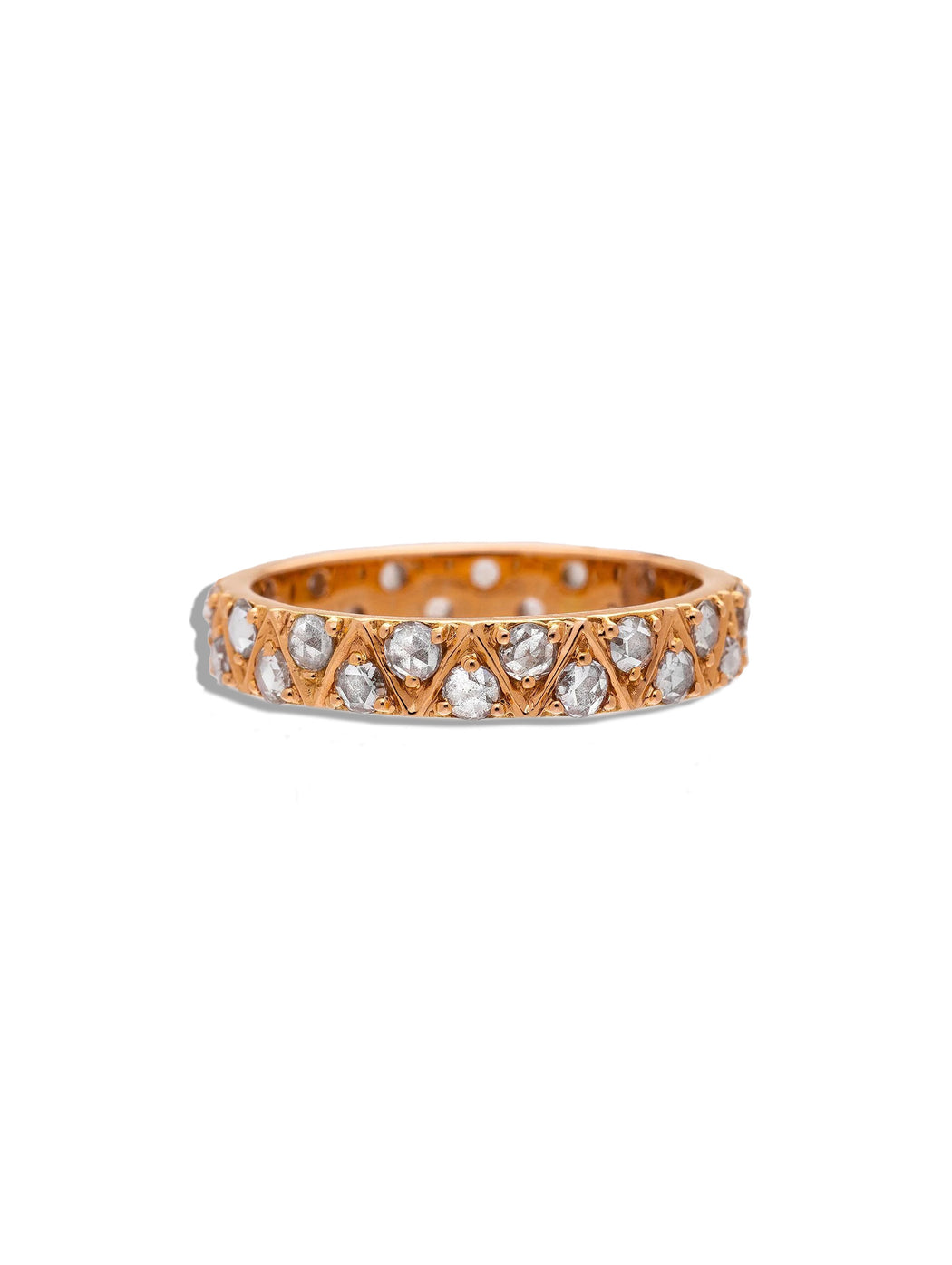 Stella Rose Cut Diamond Rose Gold Band