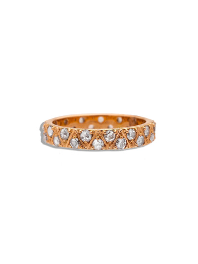 Stella Rose Cut Diamond Rose Gold Band