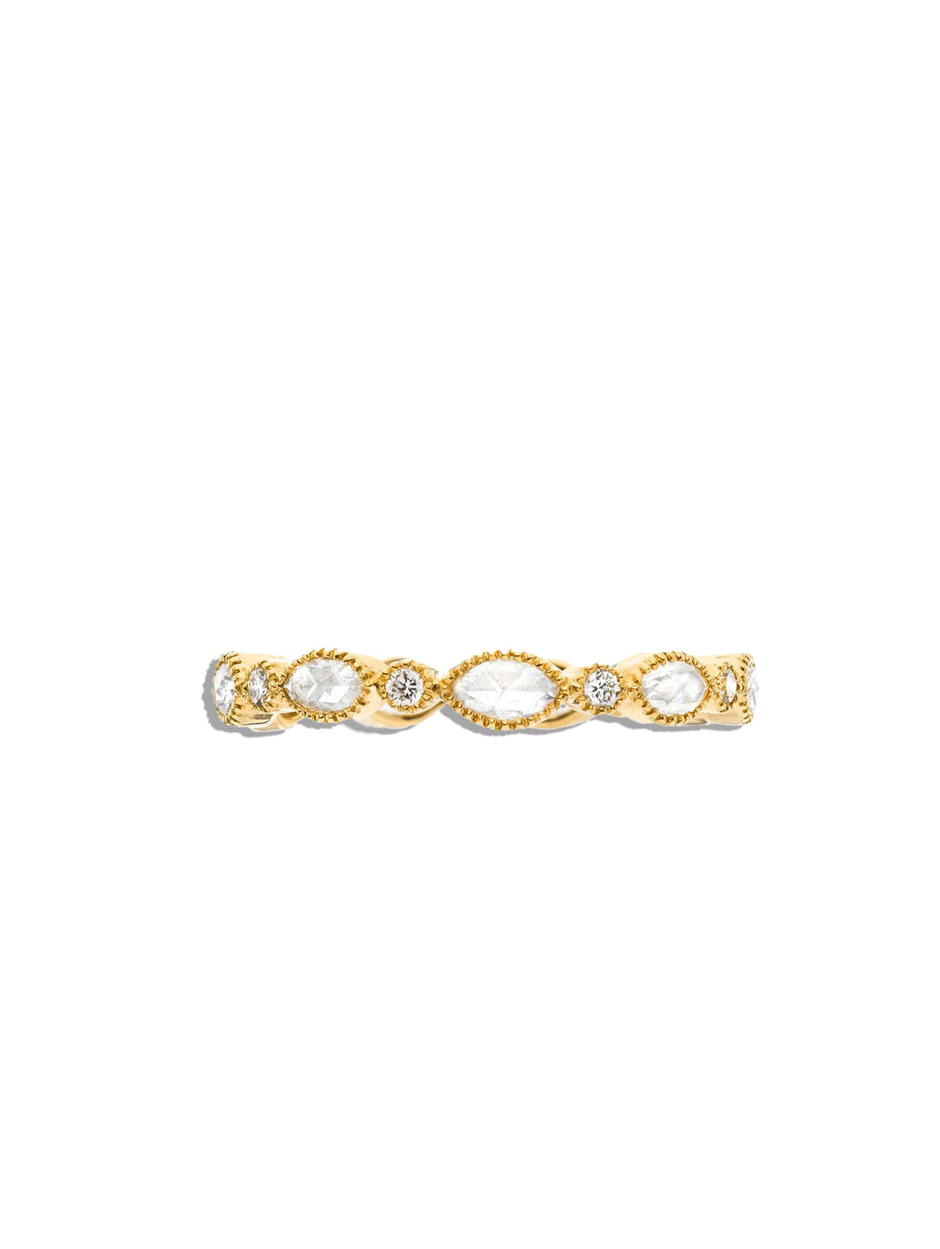 Amara Rose Cut Diamond Yellow Gold Band