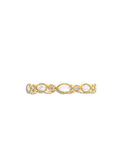 Amara Rose Cut Diamond Yellow Gold Band