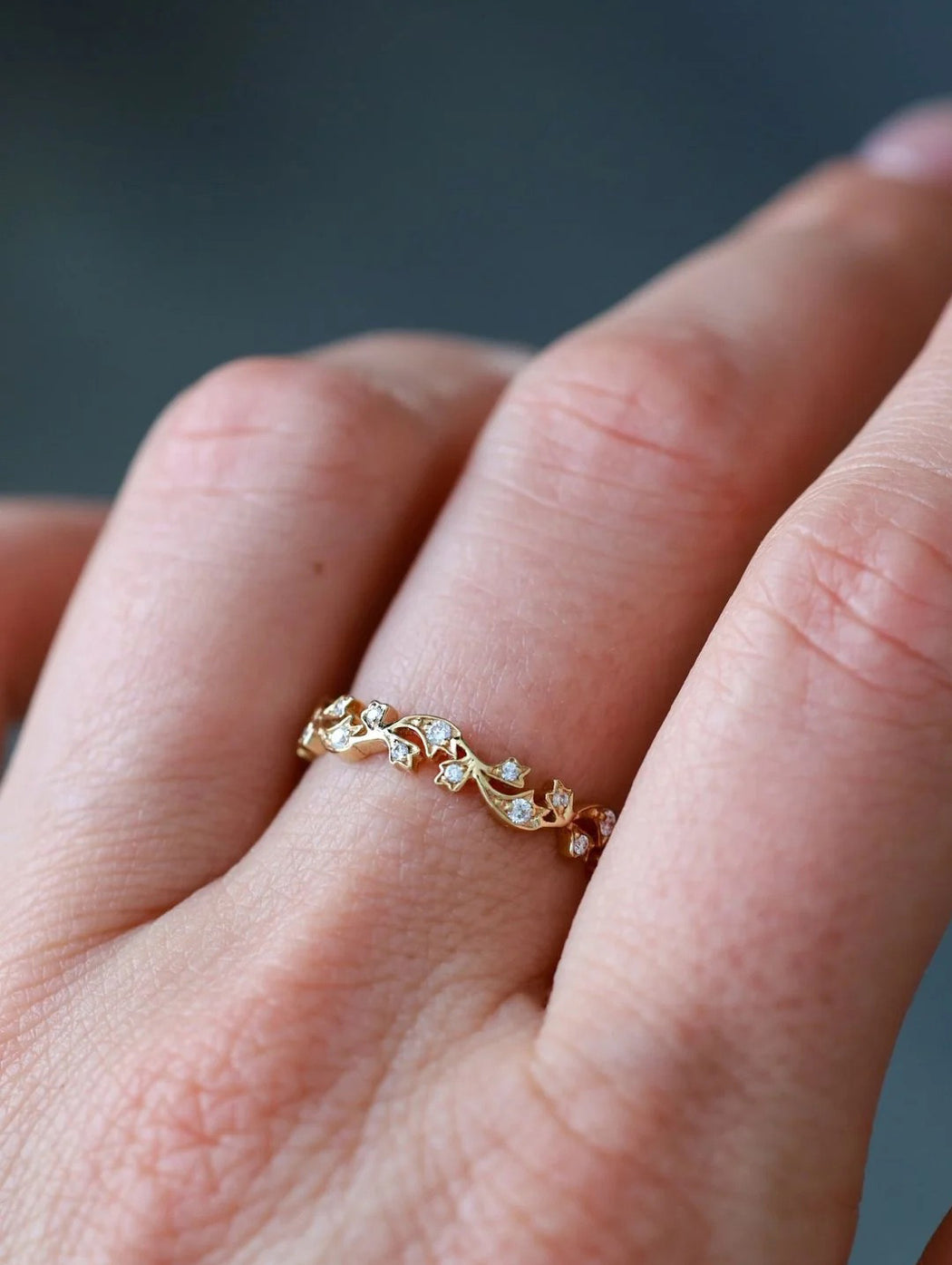 Ivy Diamond Yellow Gold Band