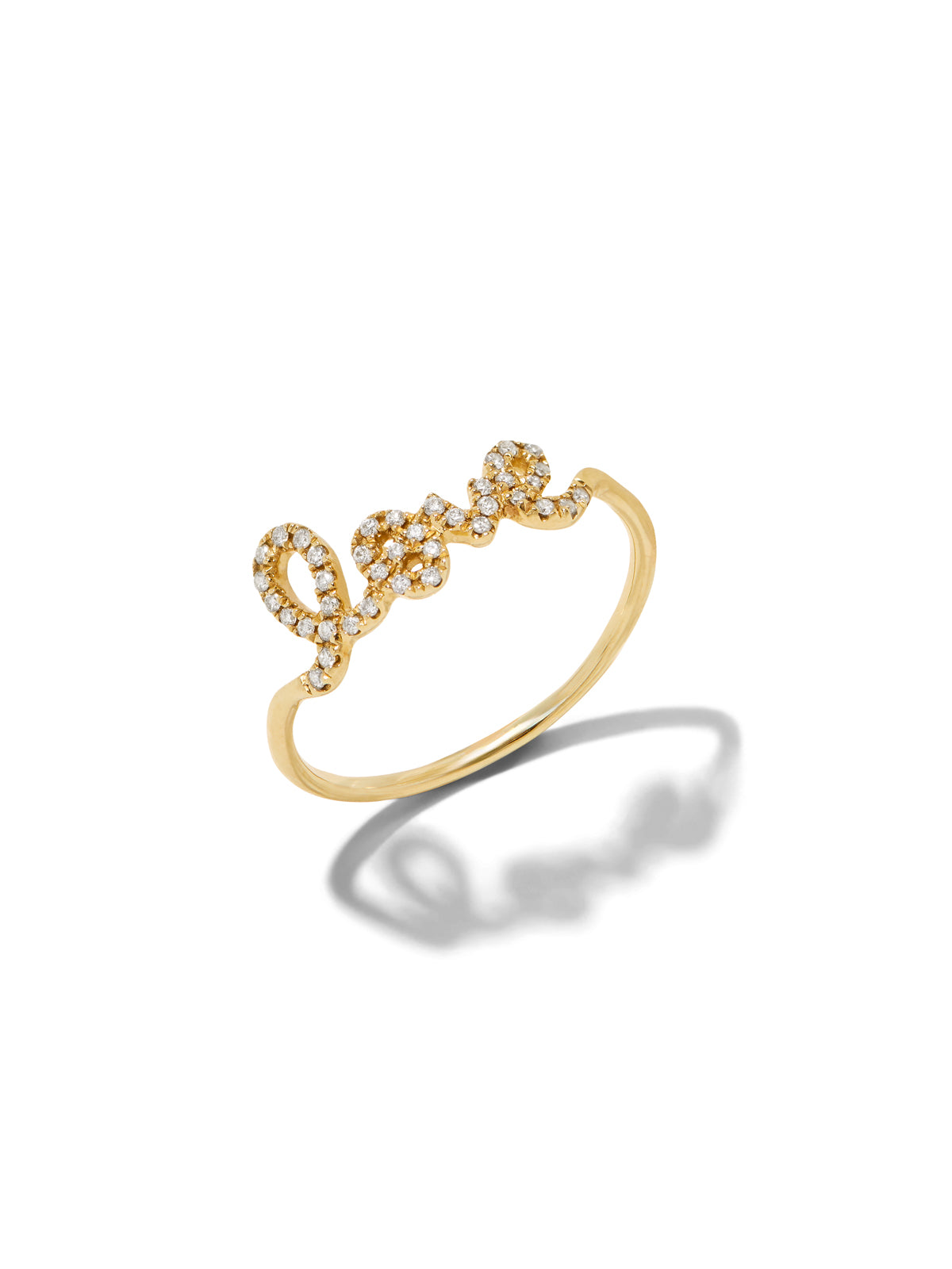 Diamond Love Ring in Yellow Gold