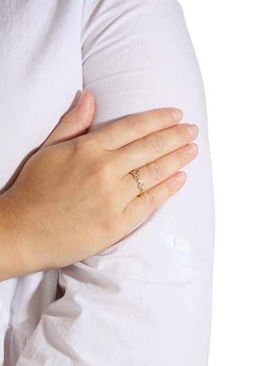 Diamond Love Ring in Yellow Gold