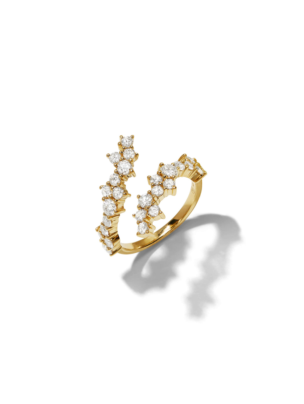 Diamond Cocktail Wrap Yellow Gold Ring