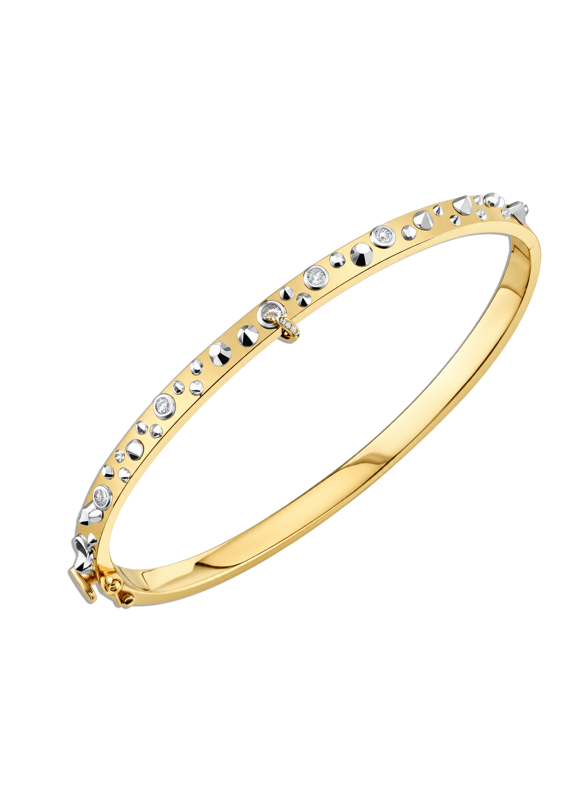 Classic Punk Yellow Gold Bangle