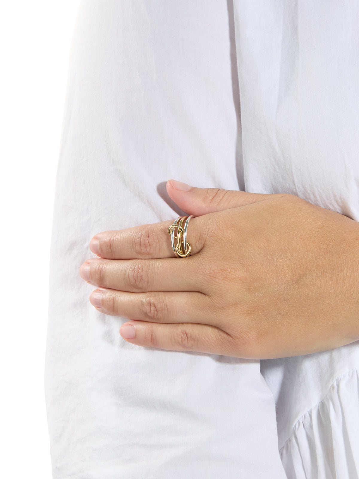 Solarium SY Sterling Silver and Yellow Gold Ring