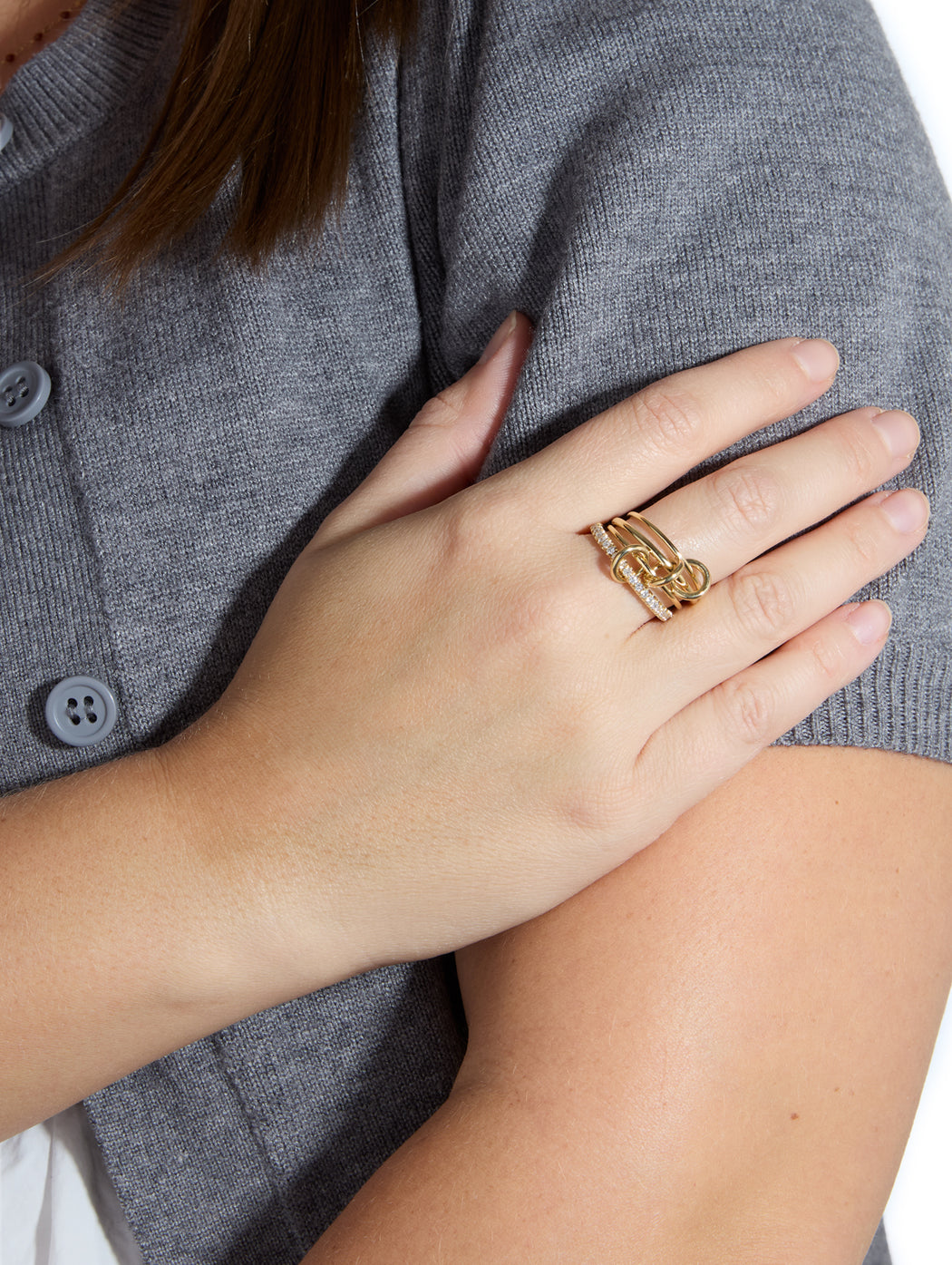 Pisces Pavé Yellow Gold & Diamond Ring